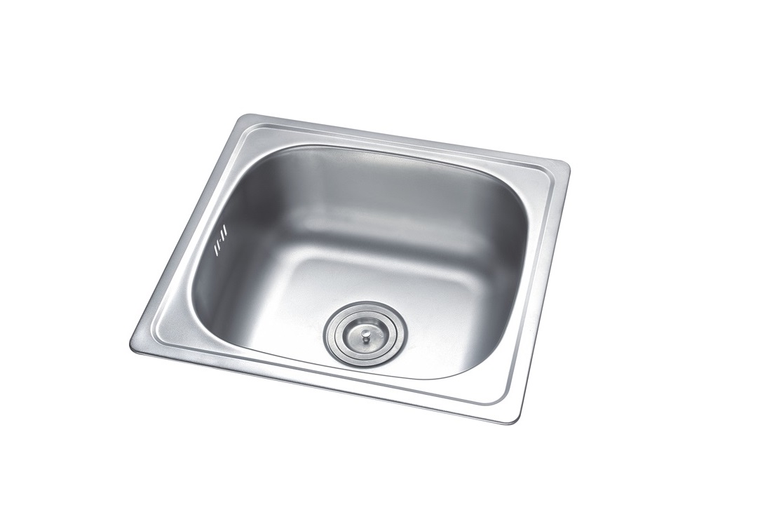 单槽带溢水不锈钢厨盆CS11213水暖卫浴